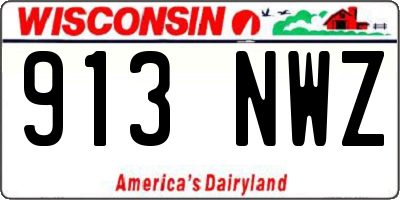 WI license plate 913NWZ