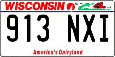 WI license plate 913NXI