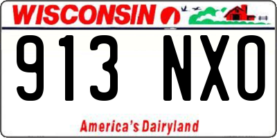 WI license plate 913NXO