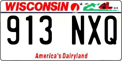 WI license plate 913NXQ