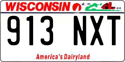 WI license plate 913NXT