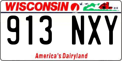 WI license plate 913NXY