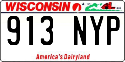 WI license plate 913NYP