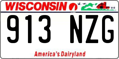WI license plate 913NZG