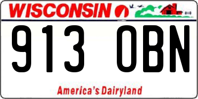 WI license plate 913OBN