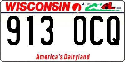 WI license plate 913OCQ