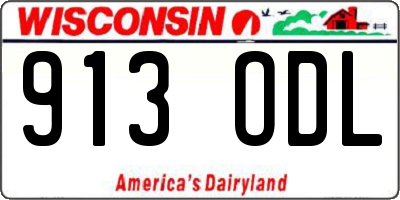 WI license plate 913ODL