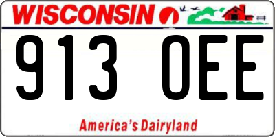 WI license plate 913OEE