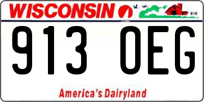 WI license plate 913OEG