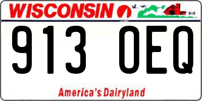 WI license plate 913OEQ