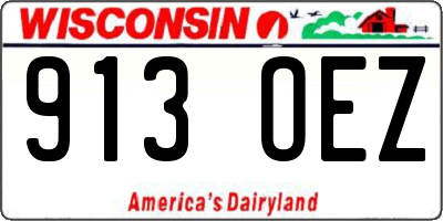 WI license plate 913OEZ