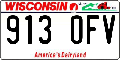 WI license plate 913OFV