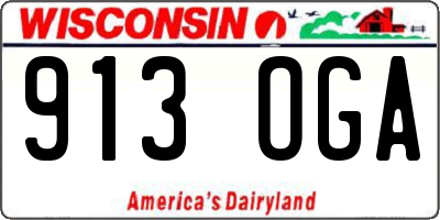 WI license plate 913OGA