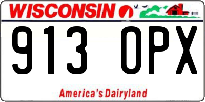 WI license plate 913OPX