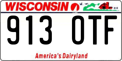 WI license plate 913OTF
