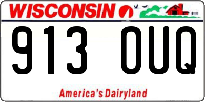 WI license plate 913OUQ