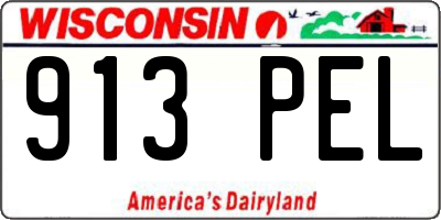 WI license plate 913PEL