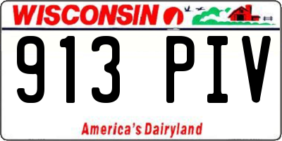 WI license plate 913PIV