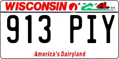 WI license plate 913PIY