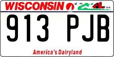 WI license plate 913PJB