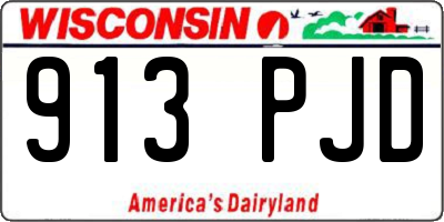 WI license plate 913PJD