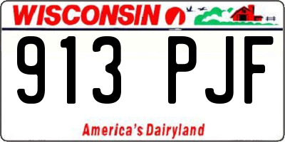 WI license plate 913PJF