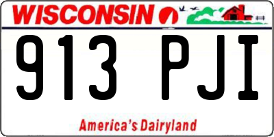 WI license plate 913PJI