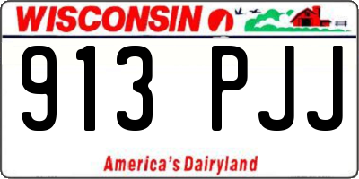 WI license plate 913PJJ