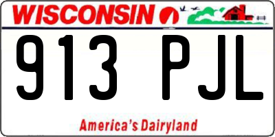 WI license plate 913PJL