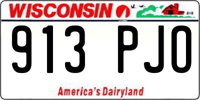 WI license plate 913PJO
