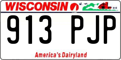 WI license plate 913PJP