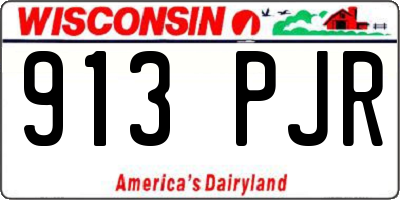 WI license plate 913PJR