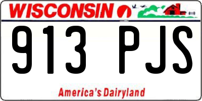 WI license plate 913PJS