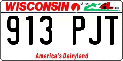 WI license plate 913PJT