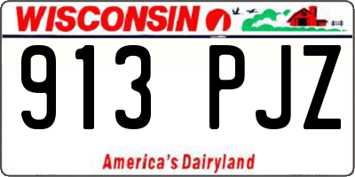 WI license plate 913PJZ