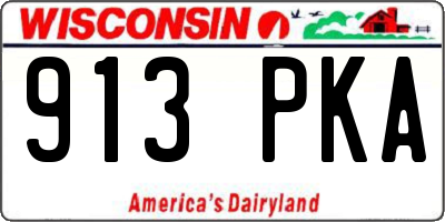 WI license plate 913PKA