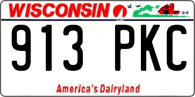 WI license plate 913PKC