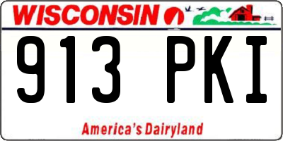WI license plate 913PKI