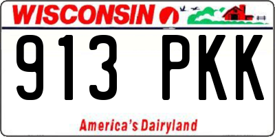WI license plate 913PKK