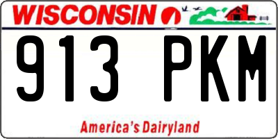 WI license plate 913PKM