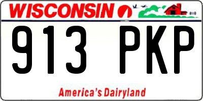 WI license plate 913PKP
