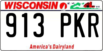 WI license plate 913PKR