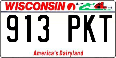 WI license plate 913PKT