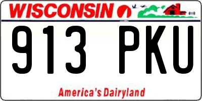 WI license plate 913PKU