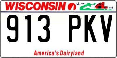 WI license plate 913PKV