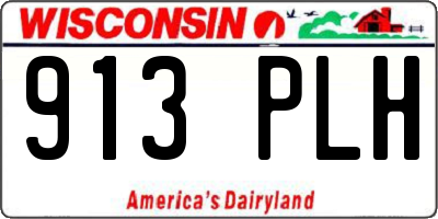 WI license plate 913PLH