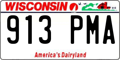 WI license plate 913PMA