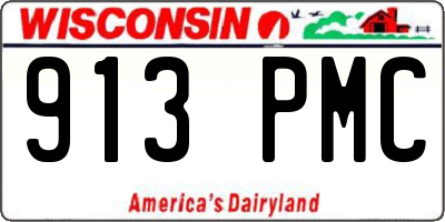 WI license plate 913PMC