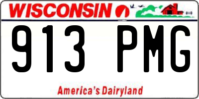 WI license plate 913PMG