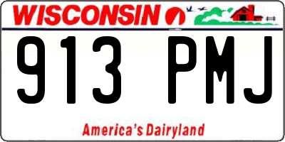 WI license plate 913PMJ